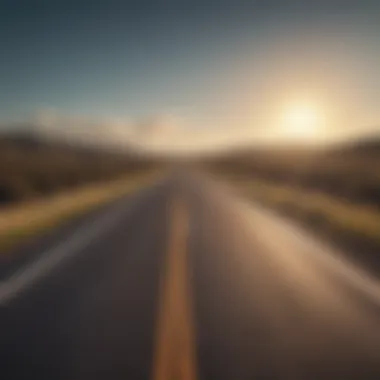 An open road leading to a horizon symbolizing journey and exploration