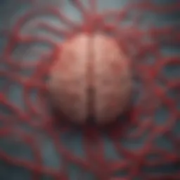 Illustration of a tangled brain with red lines symbolizing overthinking