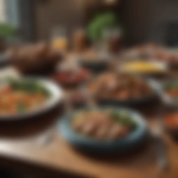 A well-organized meal plan displayed on a table