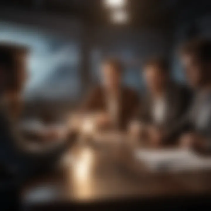 A brainstorming session with a diverse team of entrepreneurs