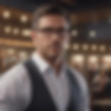Presenting Visionary Business Concepts A successful entrepreneur presenting a business plan
