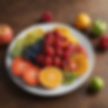 A plate of colorful fruits known for their weight loss properties