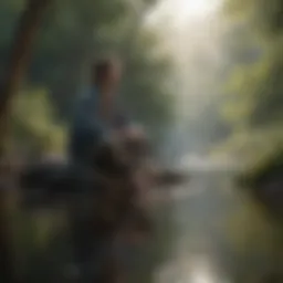 A serene landscape representing peace and healing