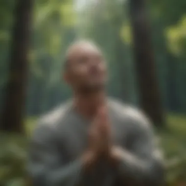 Embracing Mindfulness in Nature Person practicing mindfulness in nature