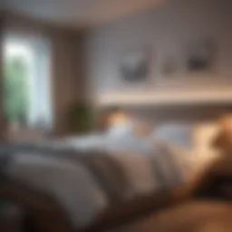 A serene bedroom environment promoting restful sleep