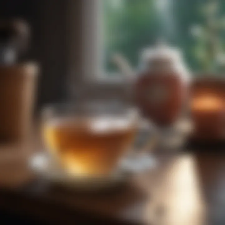 A warm cup of tea symbolizing self-care and comfort.