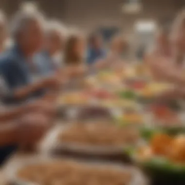 Community Support in Dietary Commitment An engaging social gathering with healthy snacks, illustrating the role of community in dieting.
