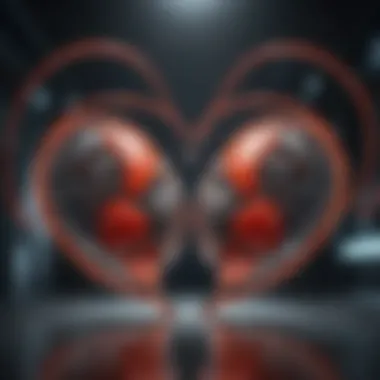 Connection Through Emotional Intelligence An abstract representation of emotional intelligence connecting two hearts