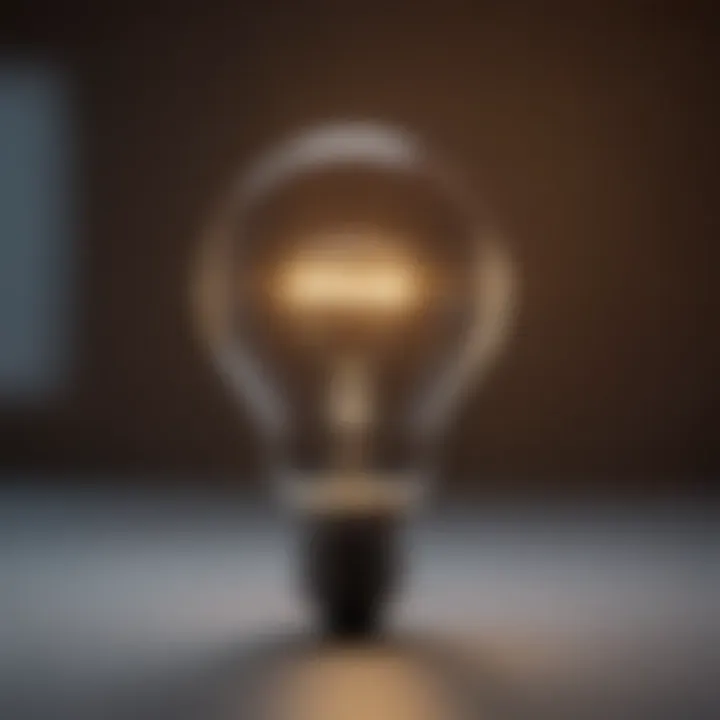 Visual metaphor of emotional intelligence as a glowing lightbulb