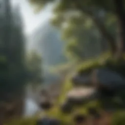 A serene landscape symbolizing mindfulness and tranquility