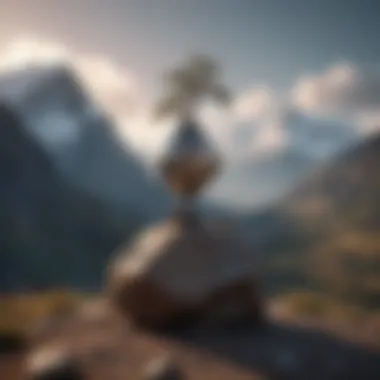Strength and Resilience Symbol of resilience depicted through a strong mountain landscape