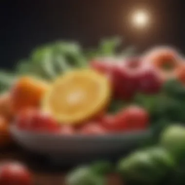 Vibrant Fruits and Vegetables for Healthy Eating Variety of colorful fruits and vegetables for a healthy diet
