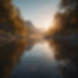 A serene landscape symbolizing self-reflection