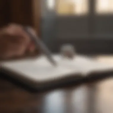 The Power of Self-Reflection A journal with a pen, representing self-reflection and introspection
