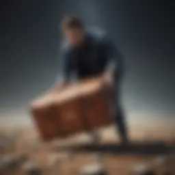 Illustration of a person releasing emotional baggage through letting go therapy