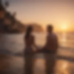 Couple enjoying a sunset together