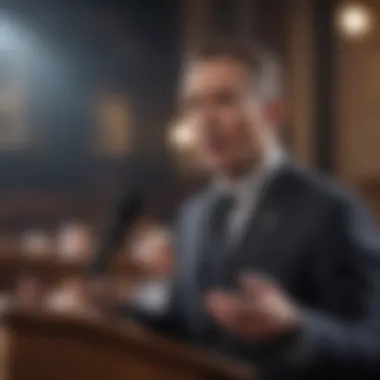 Crafting Compelling Speeches Orator delivering a persuasive speech