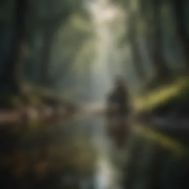 Harmony with solitude Ethereal solitude in nature