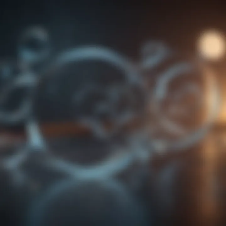 An abstract illustration depicting clarity in communication, with clear speech bubbles radiating outwards.