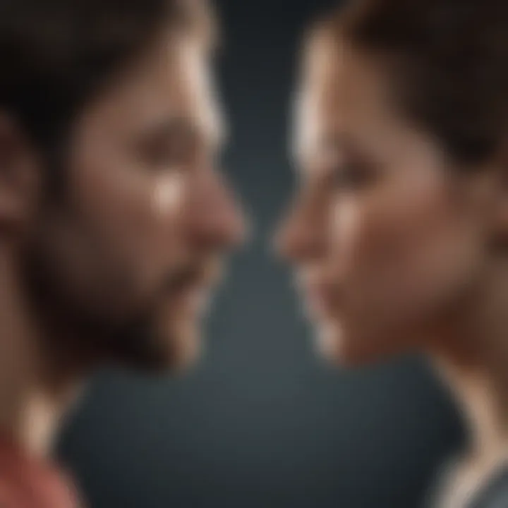 A visual representation of empathy, illustrating two figures connecting through a shared experience.