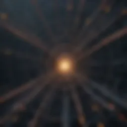 Abstract representation of communication through intricate network patterns