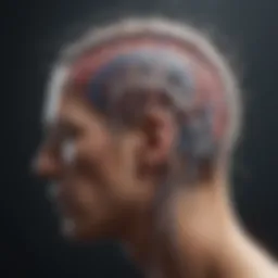 Illustration of neural pathways illustrating cognitive flexibility