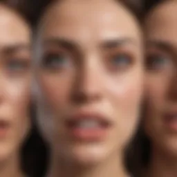 Expressive facial cues reflecting emotions