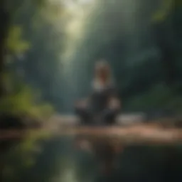 Illustration of a person practicing mindful meditation