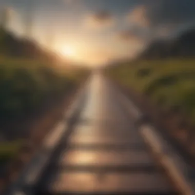 Pathway to Transformation Illustration of a pathway leading towards a bright horizon, symbolizing personal growth