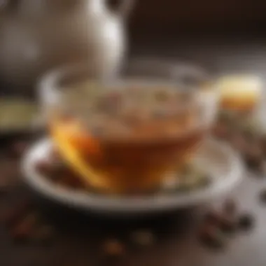 Aromatic herbal tea with various spices