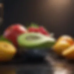 Fresh fruits promoting healthy weight loss