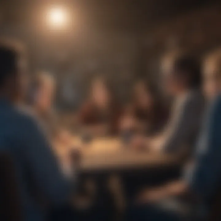 A supportive group session discussing anxiety management