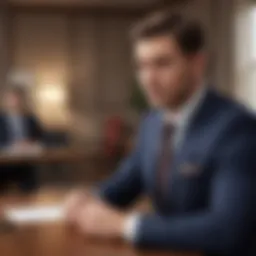 A candidate confidently answering interview questions.