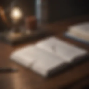 The Power of Journaling A journal with an open page and a pen, representing self-reflection