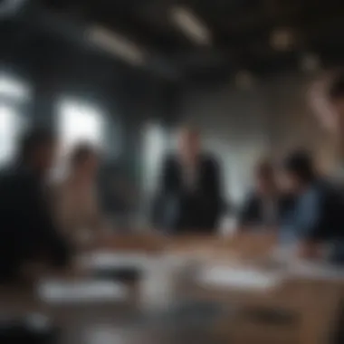 A team brainstorming session focused on employee development