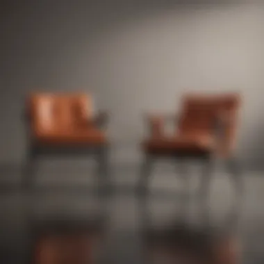 Two chairs facing away from each other, indicative of communication barriers.