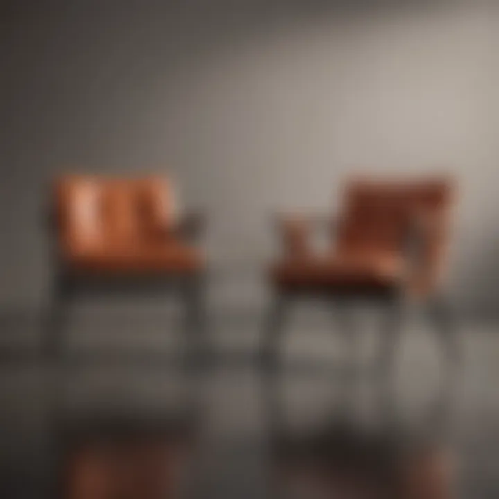 Two chairs facing away from each other, indicative of communication barriers.