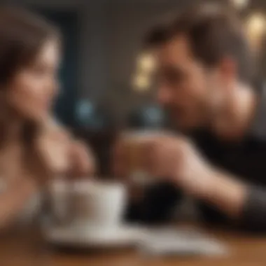 Fostering Communication and Connection A couple engaging in a deep conversation over coffee