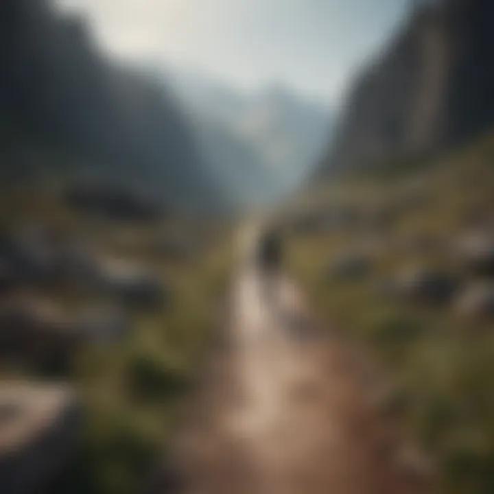 Emotional landscape illustrating the journey of moving on