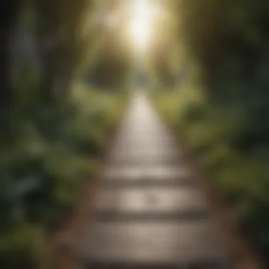 Pathway symbolizing personal growth and resilience Pathway symbolizing personal growth and resilience