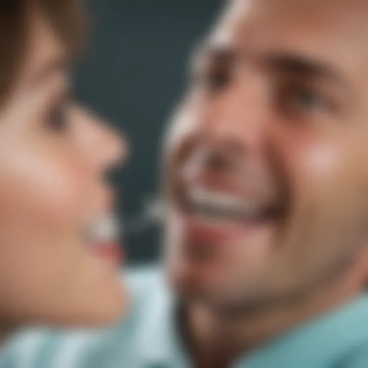 A dental practitioner engaging positively with a patient during a consultation