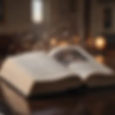 Reflecting on Memories and Moving Forward An open book with pages turning, symbolizing reflection and new beginnings