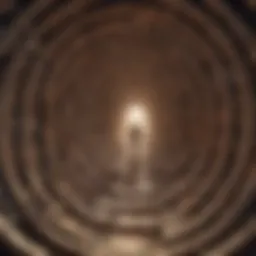 Illustration depicting a labyrinth of self-discovery
