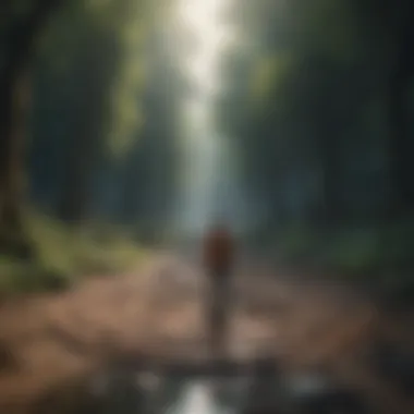 Finding Peace Amidst the Chaos A serene landscape depicting mental peace and resolution