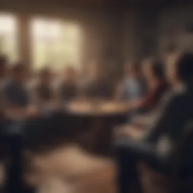Community Support in Managing Anxiety A diverse group engaged in a support circle