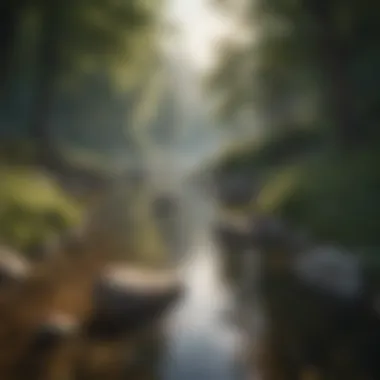Tranquility in Nature A serene landscape symbolizing tranquility and hope