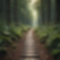 A serene path leading through a forest
