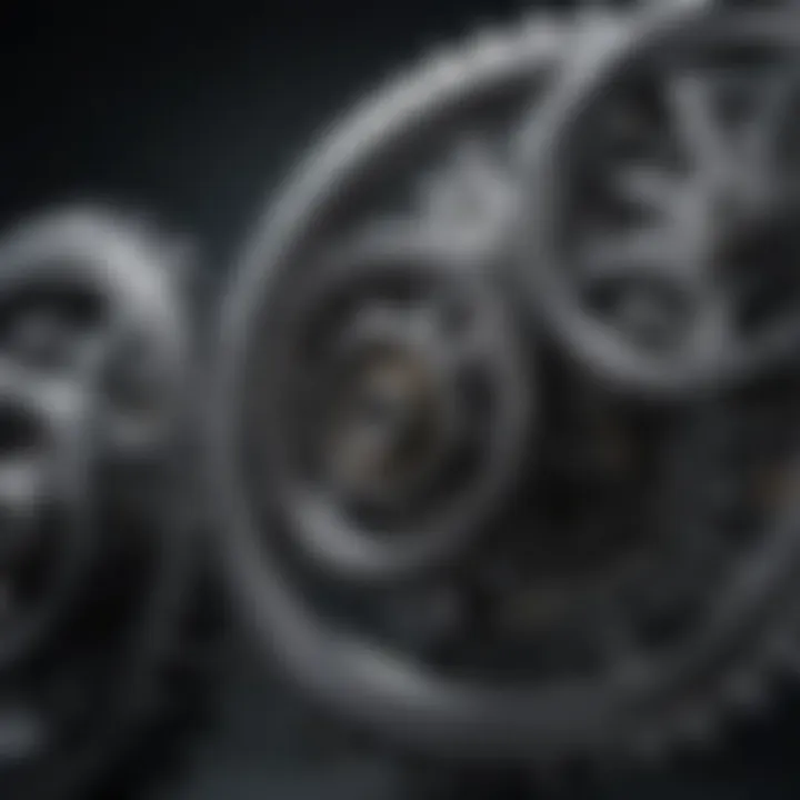 An abstract representation of interconnected gears symbolizing alignment of values and aspirations