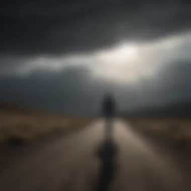 Conquering Shadows Conceptual visualization of overcoming dark clouds of unexplained depression