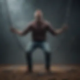Conceptual illustration of a person breaking free from chains symbolizing overcoming depressive feelings